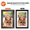 Yunpkture 10.1 Inch WiFi Digital Picture Frame, with 32GB Storage and 1280 * 800 IPS Touch Screen and SD Card Slot, Easy Setup to Share Photo Video via Free APP,Gifts for MOM