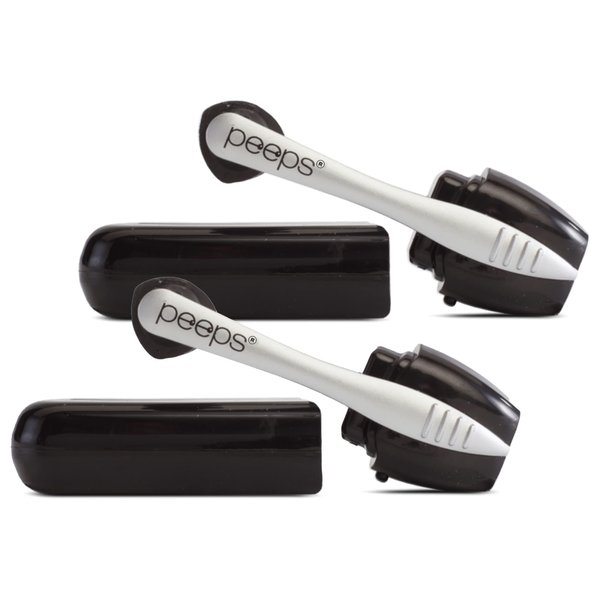 Peeps CarbonKlean Eyeglass Lens Cleaner - Efficient and Durable Carbon Microfiber Technology - Exclusively Used by NASA - 500 Uses (Black, 2 Pack)