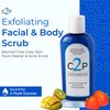 Exfoliating Facial and Body Scrub by Clear 2 Perfection, Esthetician Developed, Perfect for Bacne, Exfoliates & Clears Breakouts
