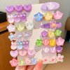 14Pcs Candy Color Star Toddler Hair Clips for Girls,Cute Hair Pins Toddler Hair Accessories,Heart Hair Clips Flower Hair Clips Cartoon Alligator Hair Clips,Hair Barrettes Baby Girl Hair Clips Set