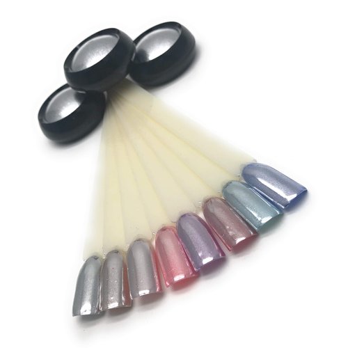 NOCTÍS Chrome pigment powder for manicures and pedicures, nail art powders to add to any color, easy to use