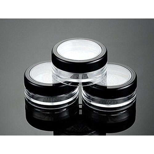 3 Pieces 10G 10ml Empty Loose Face Powder Blusher Puff Case Box Makeup Cosmetic Jars Containers with Sifter Lids