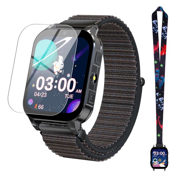 Smart Watch for Kids with 30 Puzzle Games, 140 Educational Learning Cards, Screen Protector, HD Touch Screen, Camera, Music, Pedometer- Perfect for Boys Ages 4-12 as Fun & Educational Birthday Gift