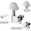 HQDeal 6PCS 3L3R Acoustic Guitar Tuning Pegs Machine Head Tuners, Knobs Tuning Keys, Wear-Resistant, Guitar String Tuning Pegs Machine, Enclosed Locking Tuners for Electric or Acoustic Guitar- Chrome