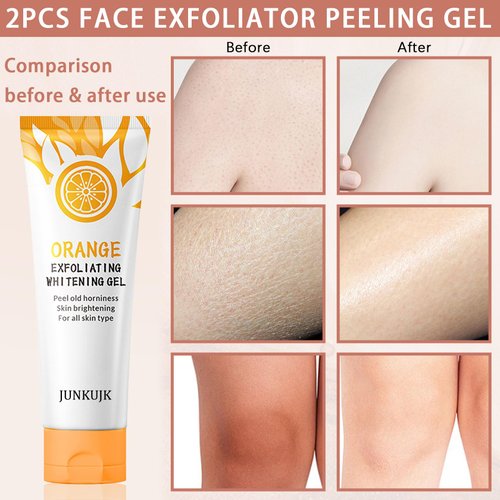 2PCS Face Exfoliator Peeling Gel,Moisturizing Gentle Face Exfoliant Scrub,Deep Cleansing Facial Exfoliator,Hydrating Exfoliating Gel,100g