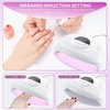 320W UV LED Nail Lamp, Professional UV Nail Dryer Light with 84Pcs Lamp Beads, Fast Gel Curing Lamp 4 Timer Setting Auto Sensor, Portable Handle Gel Polish Lamp for Salon and Home Nail Art Tools