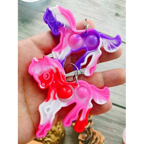 Roaqua 20 Packs Small Horse Mini Pop Fidget, Autism Sensory Birthday Birthday Party Favors Gift for School Classroom, Adult and Kids