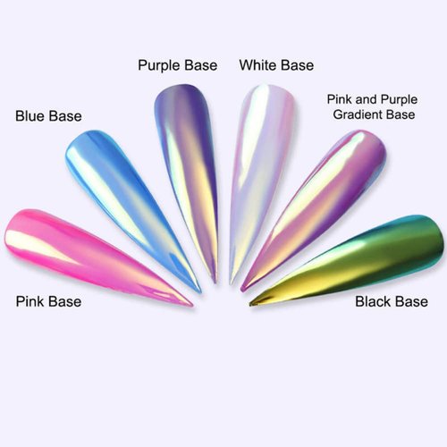 2Boxes Mirror Neon Aurora Nail Art Glitter Powders Mermaid Chrome Pigment Dust 0.3g Manicure DIY Nail Art Decoration Sponge Stick Dip Powder Nail Art Chrome Pigment (Aurora Powder)