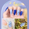 TsMADDTs Press On Nails Almond, 24 Colors Short Almond Fake Nails Press on Nails Medium Length with Nail Glues, Nail Tabs, Stickers & Tweezer for Nail Art DIY