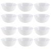 TrueCraftware- 15 oz Nappie Bowl White Color Melamine Set of 12- Dishwasher Safe Break-Resistant Reusable Bowls Serving Soup Bowl Broth Cups Soup Bowls Ice Cream Dipping Sauce
