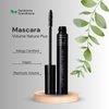 Sandstone Scandinavia Volume Nature Plus Hypoallergenic Black Mascara for Sensitive Eyes - Smudge- & Sweatproof, Lengthening Mascara - Vegan, Allergy Friendly Mascaras