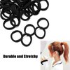 WANBY Hair Ties Mini Seamless Black Hair Bands Soft Elastics Ponytail Holders Hair Ties for Girls Toddler (100 Pcs)