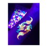 d'IRIS studio Blacklight Temporary Tattoos – 1 Sheet Koi Fish Design Body Art | Festival Accessories Glow Party Supplies | 7.2” x 5.2” UV Reactive Temp Tattoos Great for EDM EDC Party Rave Parties