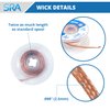 SRA Soldering Wick with Flat Woven Copper Desoldering Braid Strip and No Clean Flux for Easy Damage-Free Solder Removal - 3 Pack 10 Foot Solder Wick Spool