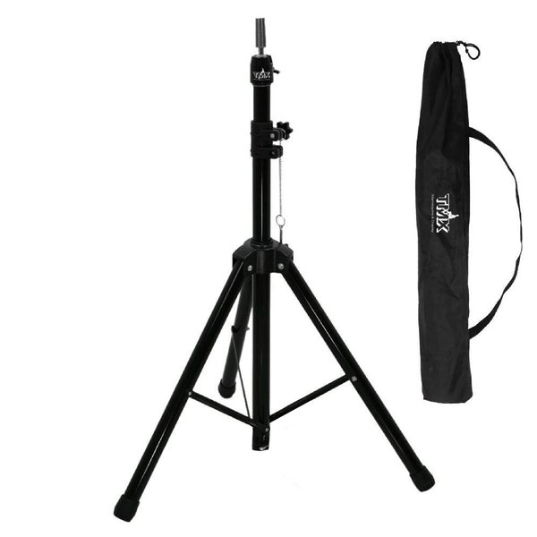 TMX Adjustable Mannequin Wig Canvas Block Head Tripod Stand with Metal Plate (Black)