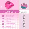 AIRSEE Nail Fan Dryer for Regular Nail Polish - Portable Nail Dryer, Mini Nail Polish Dryer, Quick Dry for Regular Polish - Perfect Birthday, Christmas, Party Gift for Girls, Battery Operated