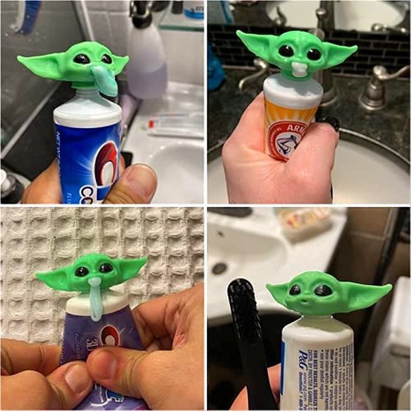 *SMALLWOODS TS* 2022 New G-rogu Toothpaste Topper,Y-oda Baby Toothpaste Cap,Yo-da Toothpaste Dispenser for Movie Fans*3D Printed*(Green)