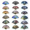 QISEQIRO Spanish Folding Hand Fan,Handheld Fans Summer Vintage Dancing Party Hand Fans for Girls Women (12 PCS, Random Pattern)