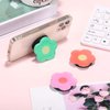 3 Pieces Phone Grip Holder Daisy Flower Expandable Collapsible Phone Holder Self Adhesive Cute 2D Phone Grip Stand Holders for Smartphone Cell Phone Accessories