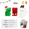 Mooipur Christmas Dog Toys, Gummy Bear Plush Toys, Cute Dog Squeaky Toy, Interactive Stuffed Dog Toy for Small and Medium Dogs, for Dogs and Cats, Santa Bear
