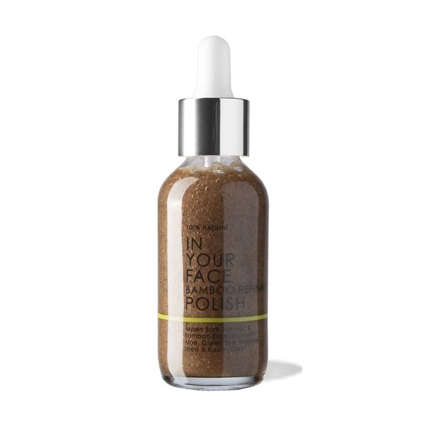 In Your Face BAMBOO REFINING POLISH | Collagen-Boosting Exfoliator | Aspen Bark Salicylic with Aloe, Green Tea, Rosehip Seed & Kaolin Clay | 2 oz.