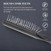 KALLORY Wire Hair Brush 2pcs Detangling Steel Bristle Hair Brush Tail Scalp Teasing Massage Comb Backcombing Airbag Wig Rat Scalp Comb