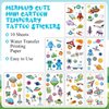10 Sheets Space Temporary Tattoos for Kids, Waterproof Fake Tattoos Stickers, Cartoon Astronaut Spaceship Rocket Tattoos for Children Boys Girls Birthday Party Favour Supplies School Prizes Rewards