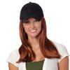 Henry Margu (Long Hat Black - Synthetic Baseball Cap Wig in 16H