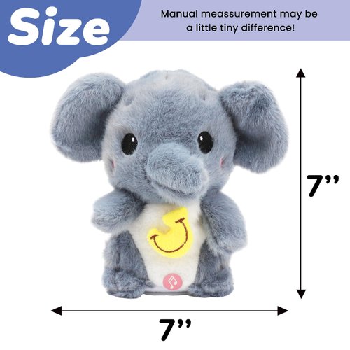 Hopearl Talking Elephant Repeats What You Say Light up Nodding Electric Speaking Interactive Animated Toy with USB Charger Gifts for Toddlers, 7''