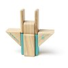 Tegu Robo Magnetic Wooden Block Set, Electric Aqua, 8 PIECE