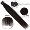 6D Hair Extensions 100% Real Human Hair 13pcs 52g/pack No-Trace Hair Extensions (22 inch #1B)