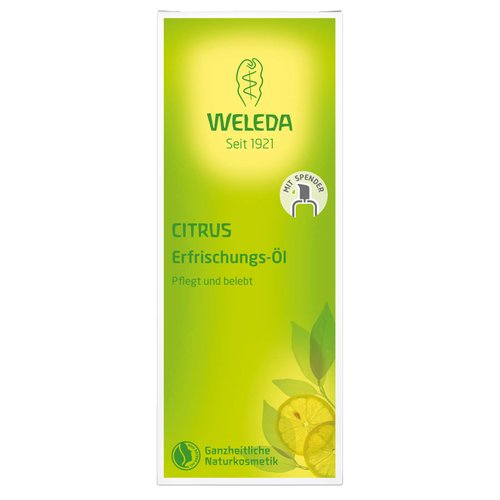 Weleda Refreshing Citrus Body Oil, 3.4 Fluid Ounce, Plant Rich Body Oil with Lemon Peel and Sweet Almond Oils