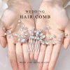 Jakawin Bride Wedding Hair Comb Crystal Hair Piece Silver Rhinestone Headpiece Bridal Hair Accessories for Women HC113 (Silver)