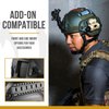 OneTigris Helmet MICH 2000, 3mm ABS Plastic Adjustable ACH Tactical Helmet with Ear Protection, Front NVG Mount and Side Rail (Black)