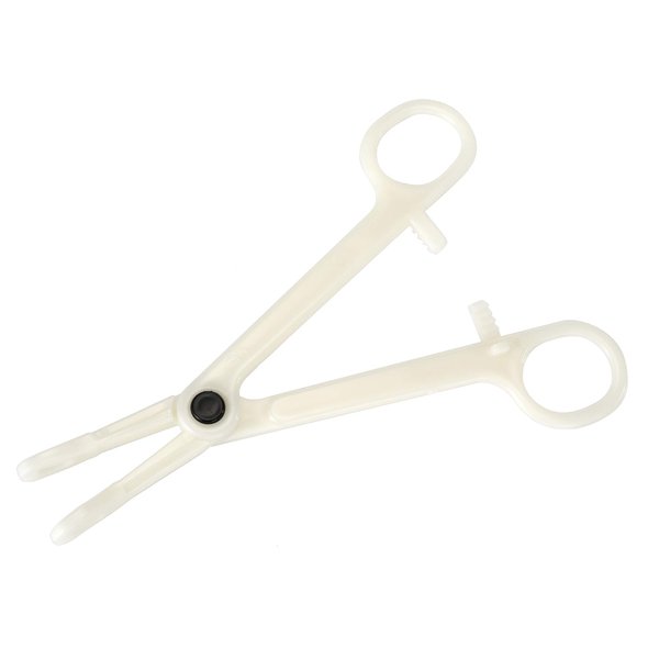 Piercing Clamps Disposable,10pcs Disposable Piercing Forceps Clamp Slotted Navel Forceps Piercing Pliers Piercing Tool Supply