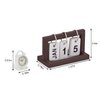 Dollhouse Desk Calendar & Alarm Clock 2Pcs Miniature Three-Dimensional Calendar Model for DIY Craft Standing Flip Monthly Calendar Doll House Accessory Props Bedroom Decor Ornaments (Brown)