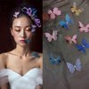 20PCS Colorful Mesh Butterfly Hair Clips Mini Cute Clips Bobby Pins Toddler Infant Kid Hair Clips Alligator Snap Butterfly Style Barrettes for Girls