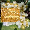 Gold Flash Square Wall Backdrop for Photography Golden Happy Birthday Glitter Sequin Shimmer Background Sweet 16 Girls Woman 20th 30th 40th Birthday Party Decorations Banner (Gold, 8X6FT(94X70inch))