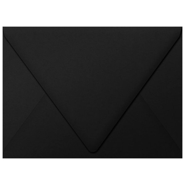 LUXPaper A7 Contour Flap Invitation Envelopes | 5 1/4" x 7 1/4" | Midnight Black | 80lb. Text | 50 Qty