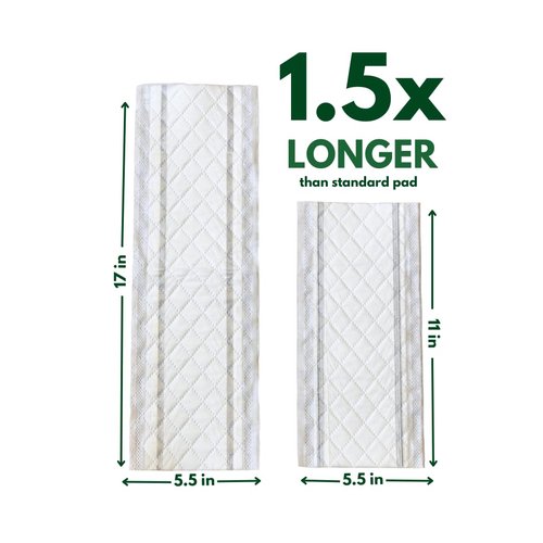 Home Harmony Wide Disposable Mop Pads, Compatible with Bona, Swiffer PowerMop & More, 17.5” x 5” for Full Coverage, 30 Count, Eco-Friendly, Made in The USA