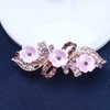 YienDoo Fancy Bridal Rhinestone Hair Clip Pin Barrette Purple Flower Bow Crystal Hairpin Barrette Sparkly Glitter Wedding Headwear Crystal Hair Clip Hair Shiny Hair Holder Accessories for Women Girl