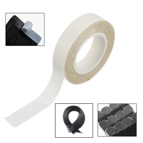 Medsuo 2 Rolls Total 6 Meters Wig Tape Hair Extension Tape Tabs Double Sided Adhesive for Hair Weft Replacement (1cm x 3M/Roll)
