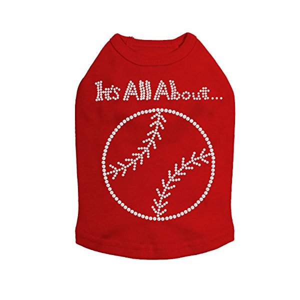 It's All About Baseball Dog Shirt XL RED