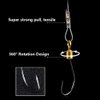 Dyxssm Fishing Hooks with Leader Rigging, Fishing Hook Line Stainless Steel Fishing Rigs Wire and Rig Hooks (1/0#, Style-B: 3 Hooks rig)