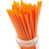Made in USA Pack of 250 Unwrapped BPA-Free Plastic Slim Drinking Straws (Orange - 10" X 0.21")