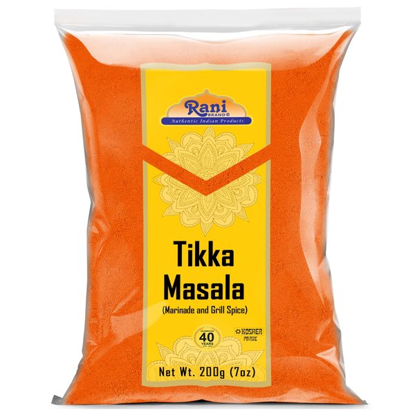 Rani Tikka Masala Indian 7-Spice Blend 7oz (200g) ~ All Natural | Salt-Free | Vegan | No Colors | Gluten Friendly | NON-GMO | Indian Origin