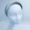 FunCosta velvet padded headband wide puffy headbands for women girls vintage sponge hair band trendy and cute hair accessories (Silver)