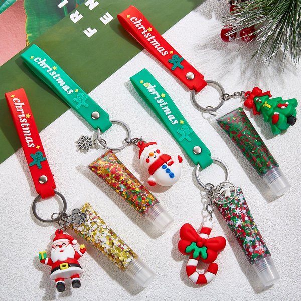 Geavo 4pcs Christmas Body Glitter Gel, Chunky Face Glitter Makeup with Pendant, Sparkling Sequins Glitter Face Paint, Eye Lip Hair Glitter for Party Festival Rave Accessories