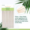 Clean + Easy Petite Waxing Sticks for Facial Waxing | Wood Applicator Spatulas for Hair Removal, 100 count