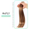 VINBAO Tape In Hair Extensions Human Hair Color Dark Brown #4 Highlights #27 Caramel Blonde Tape In Hair Extensions Real Human Hair Extensions Tape In Silky Straight 20pcs/50g (20inch, 4P27)